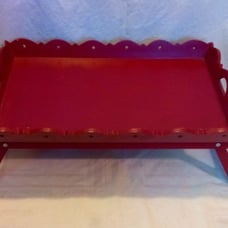 Vintage Wooden Bed-Breakfast Tray