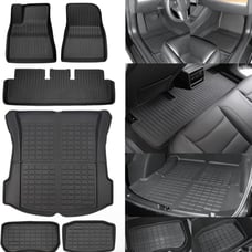 SUPER LINER Floor Mats for Tesla Model 3 Custom Fit 2017-2023 All-Weather
