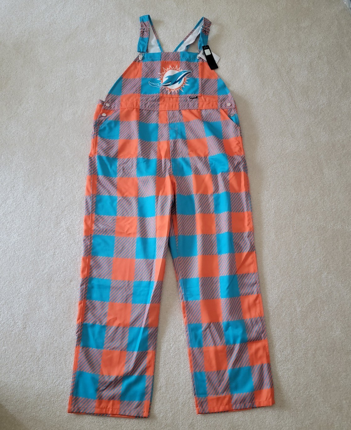 Miami Dolphins Super Fan Overalls - Mens Size 2XL