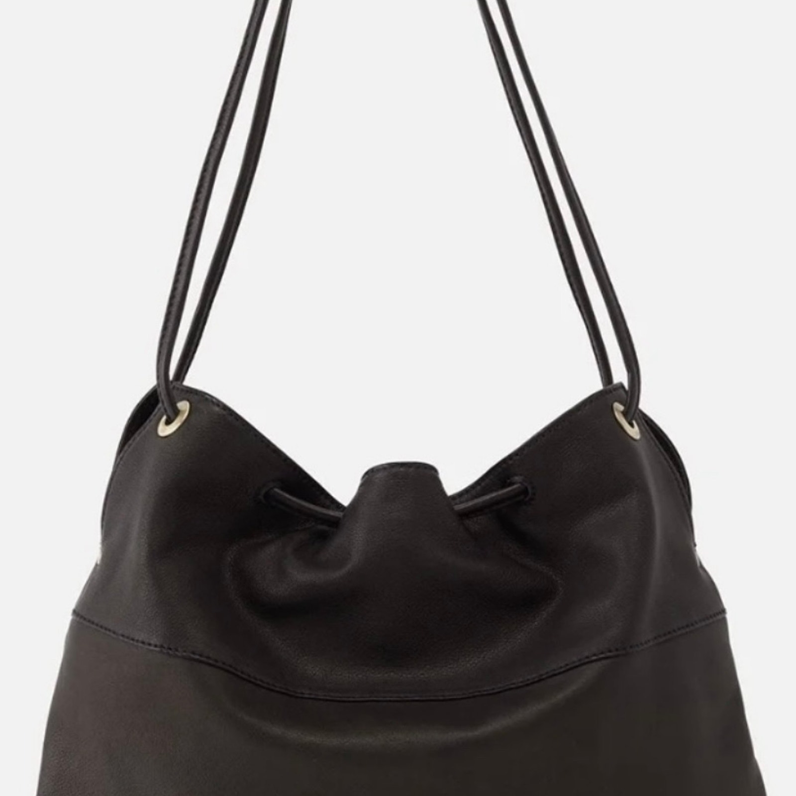 HOBO Vintage The Dreamer Black Leather Slouchy Shoulder Cinch Bag Large Purse