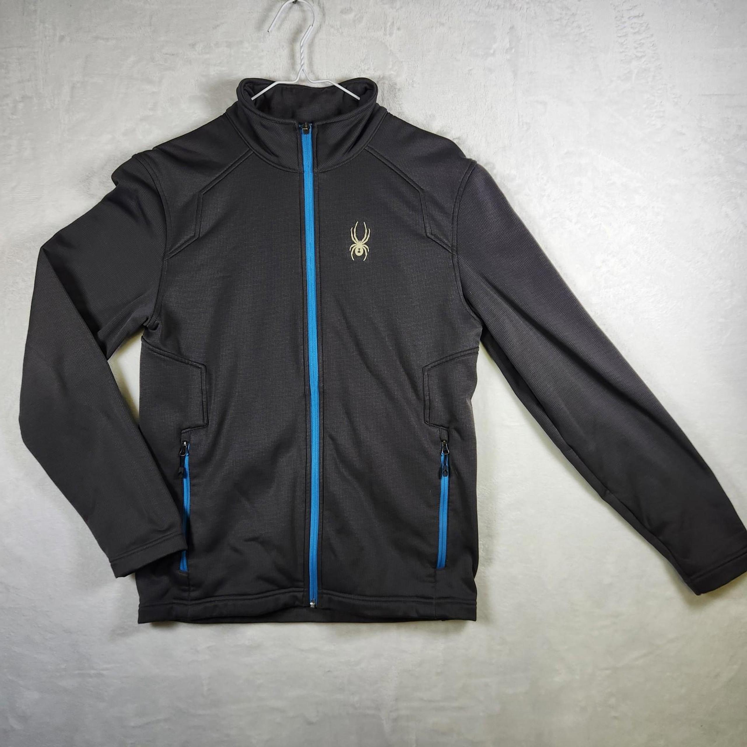 Spyder Full Zip Jacket Mens Gray Size Small Active Outdoors