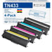 TN433 Toner Cartridge Set 4-Pack Replacement for Brother TN433 TN431
