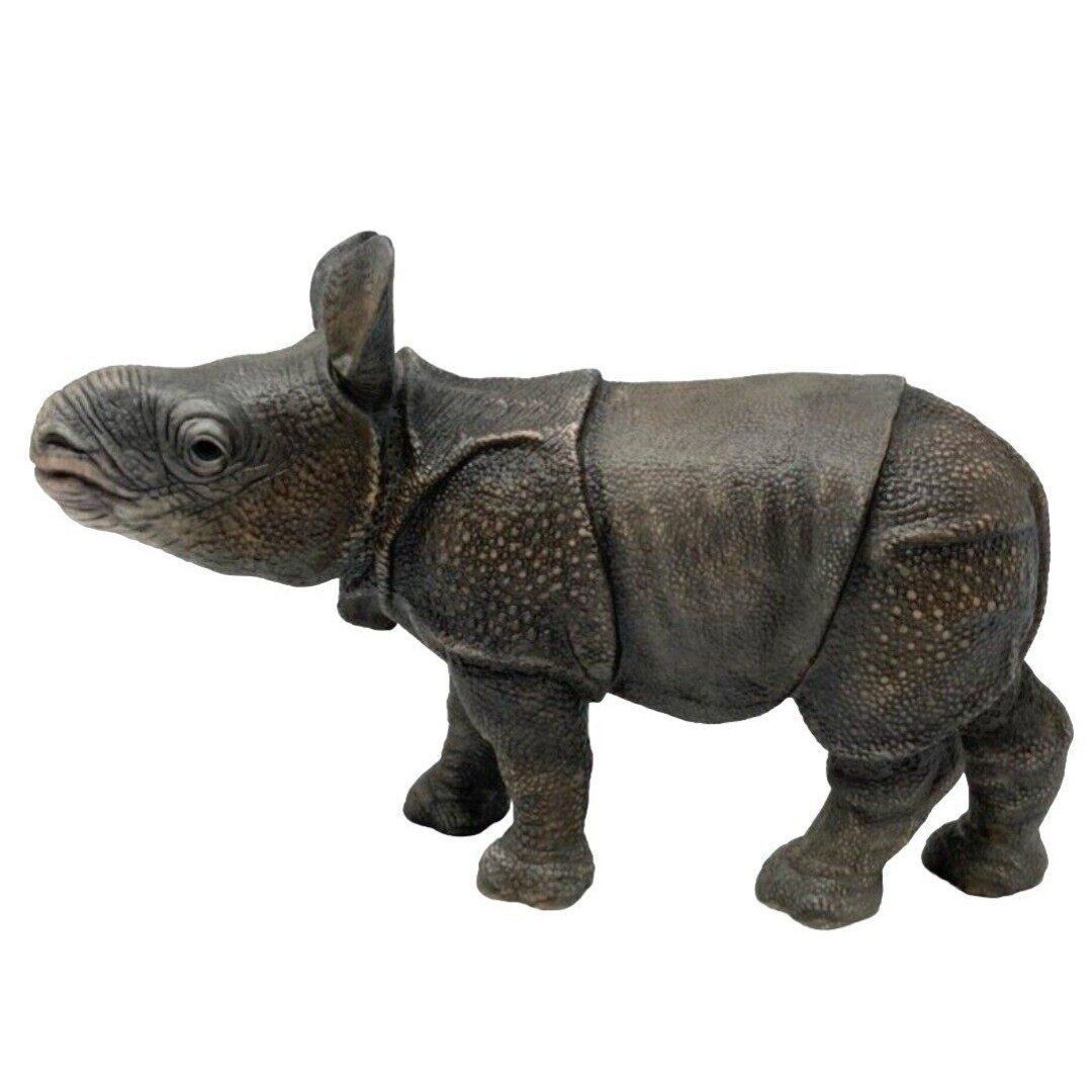 1992 Vtg Lenox Endangered Baby Animals Greater One-horned Asian Rhinoceros Calf