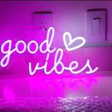 Good Vibes Neon Signs for Wall Decor, Good Vibes Neon Lights Sign, 16 xx8