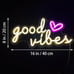 Good Vibes Neon Signs for Wall Decor, Good Vibes Neon Lights Sign, 16 xx8