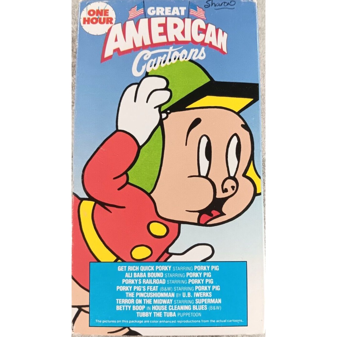 Great American Cartoons VHS 1988 Porky Pig Very Rare