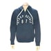 Aeropostale 87 Navy Blue Full Zip Hoodie Drawstring Hood Front Pockets Medium