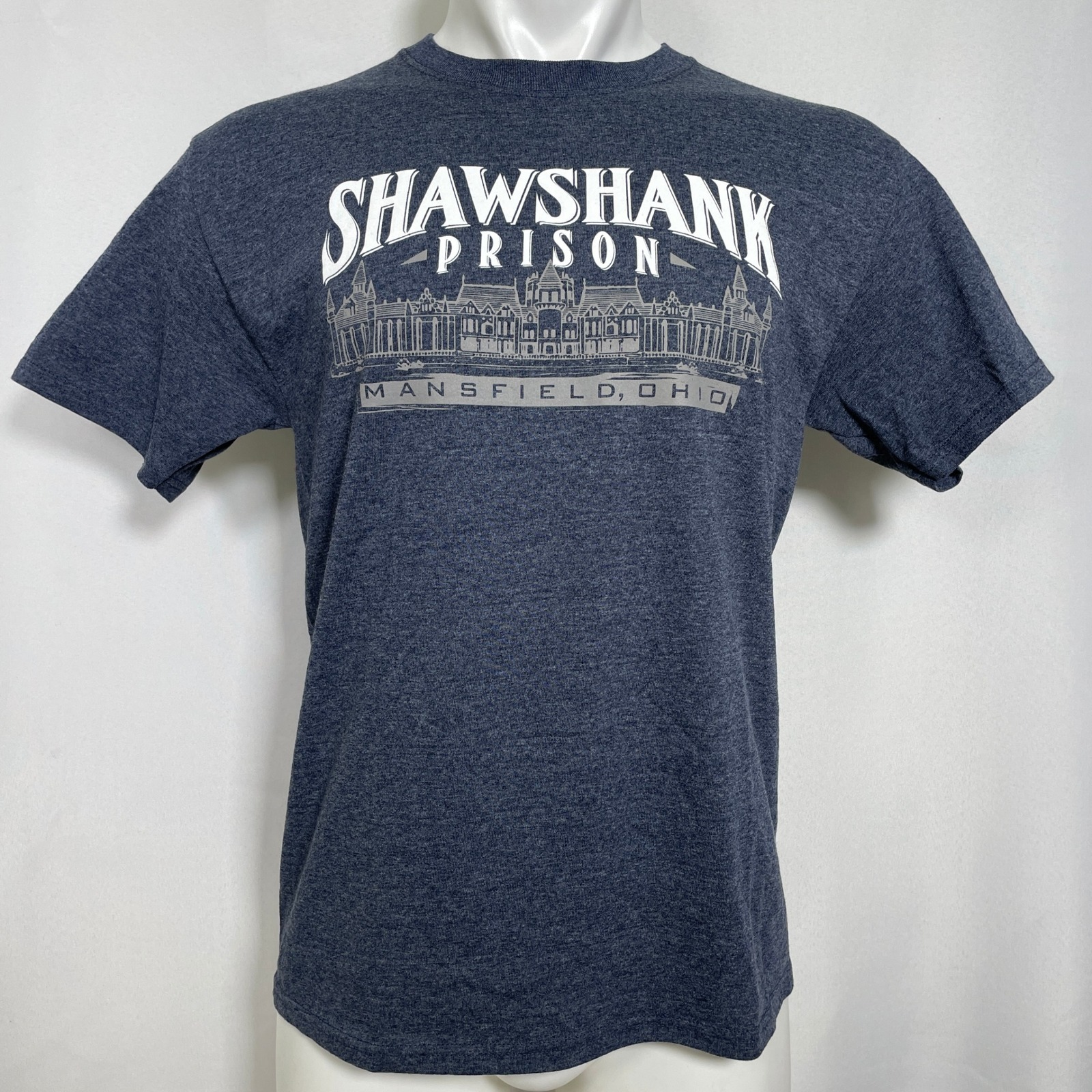 Shawshank Prison Get Busy Livin or Get Busy Dyin Blue T-Shirt Men's MEDIUM NEW
