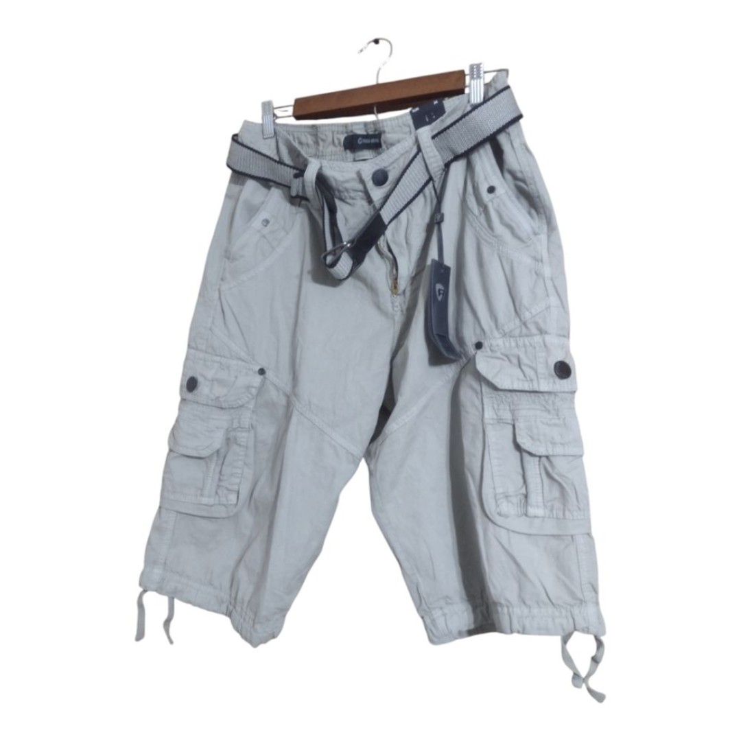 G-Fried Size 34 Slim Casual Men's Beige Cargo Shorts New