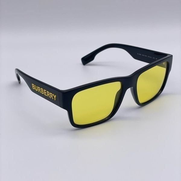BRAND NEW BURBERRY BE4358 KNIGHT 300185 Black/Yellow Men Sunglasses