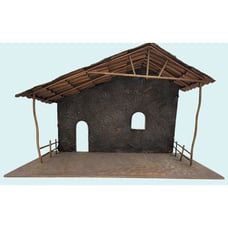 Rustic Metal Nativity Stable With Fencing 2009 Holiday Christmas Decor