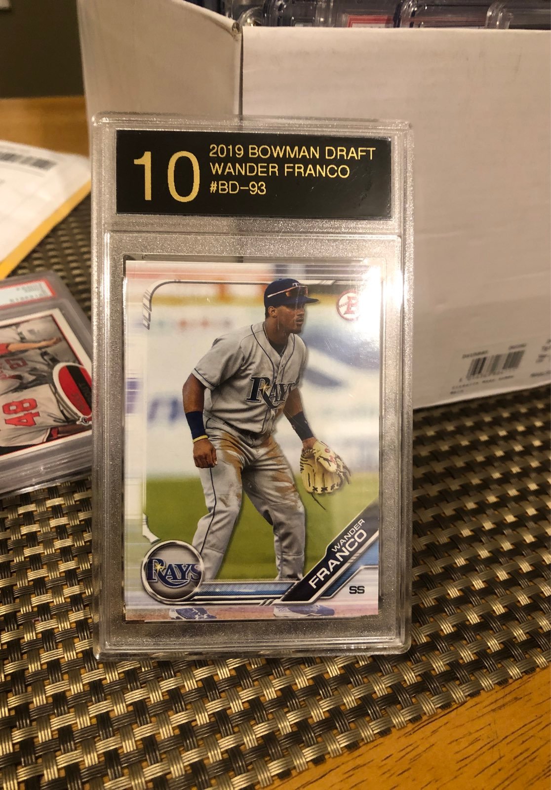WANDER FRANCO 2019 Bowman Draft Paper Tampa Bay Rays Rookie Card RC LRG 10 MINT