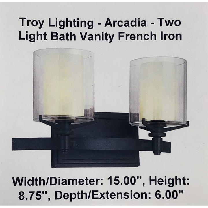 Troy Lighting - Arcadia - Two Light Bath Vanity French Iron