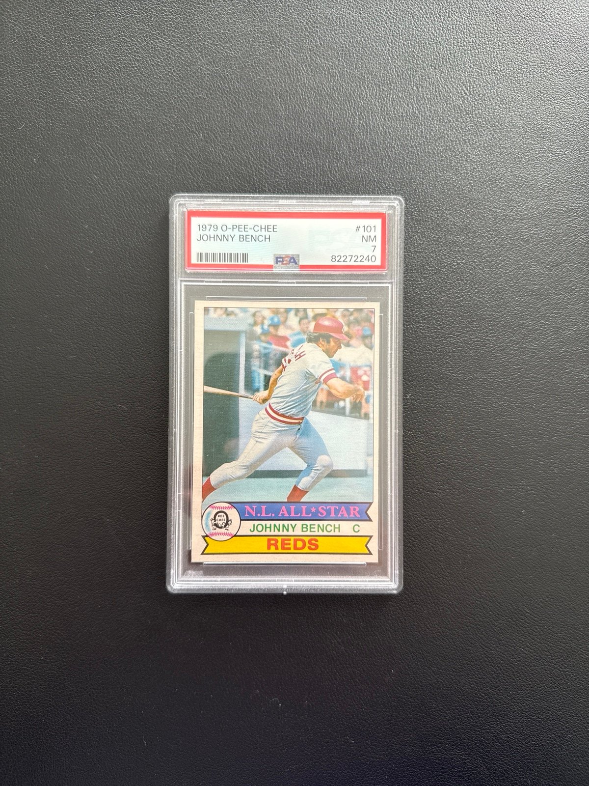 Johnny Bench 1979 O-PEE-CHEE PSA 7