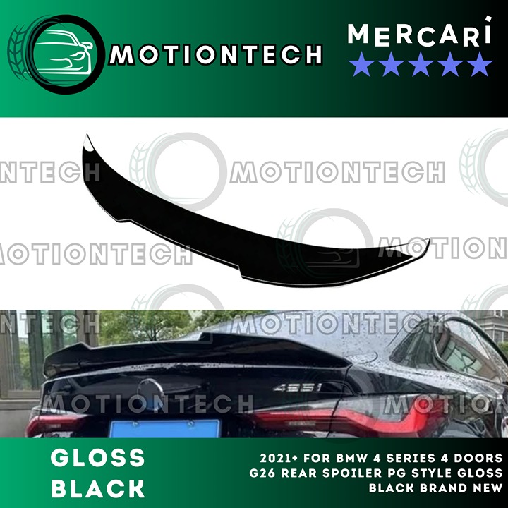 2021+ For BMW 4 Series 4 Doors G26 Rear Spoiler PG Style Gloss Black Brand New
