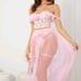 Babydoll sexy pink lingerie set