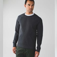 Lululemon | Chamber Long Sleeve Sweatshirt Heathered Black mens