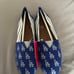 Los Angeles Dodgers Womens Stripe Canvas Shoe