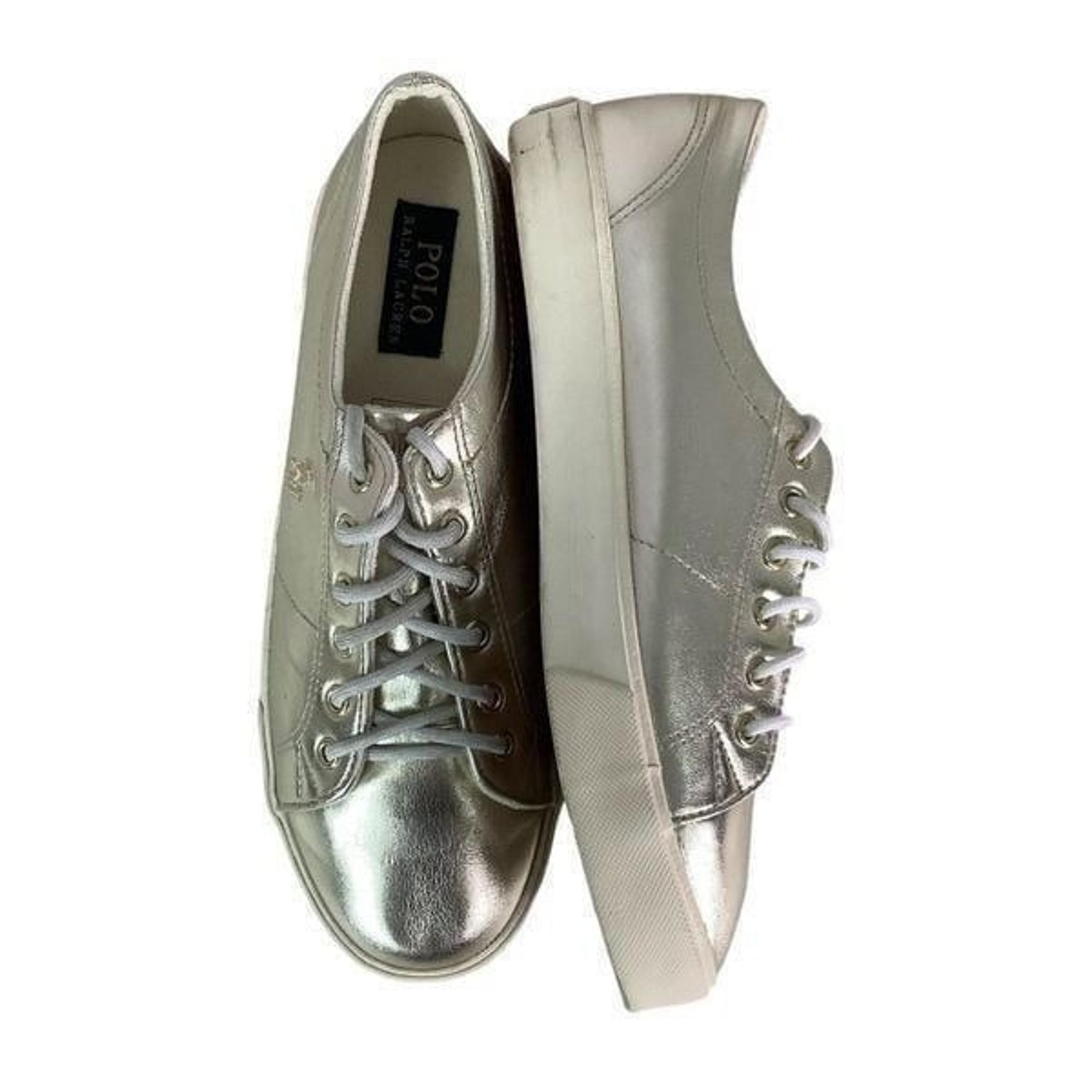 Polo Ralph Lauren Easton Lace Up Gold Unisex Women’s Sneakers Sz 6