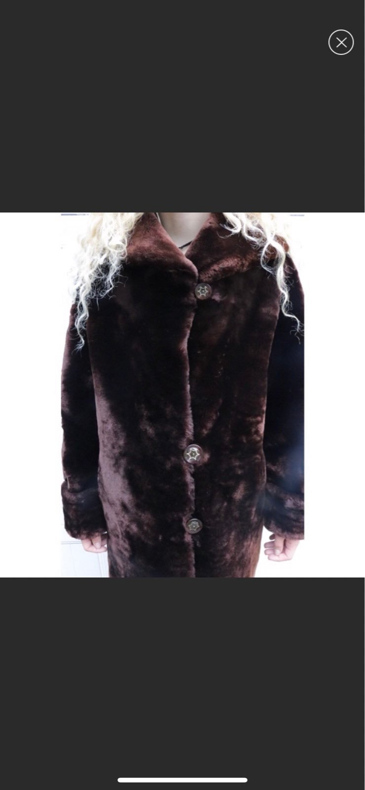 Sale LIKE NEW Vintage Brown Heavy Weight Faux Fur Long Coat !