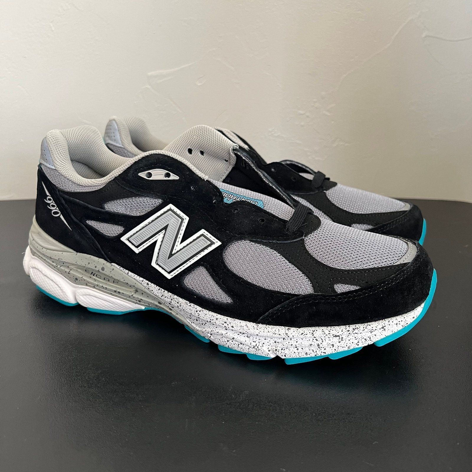 NEW New Balance 990 990V3 Black Grey Teal