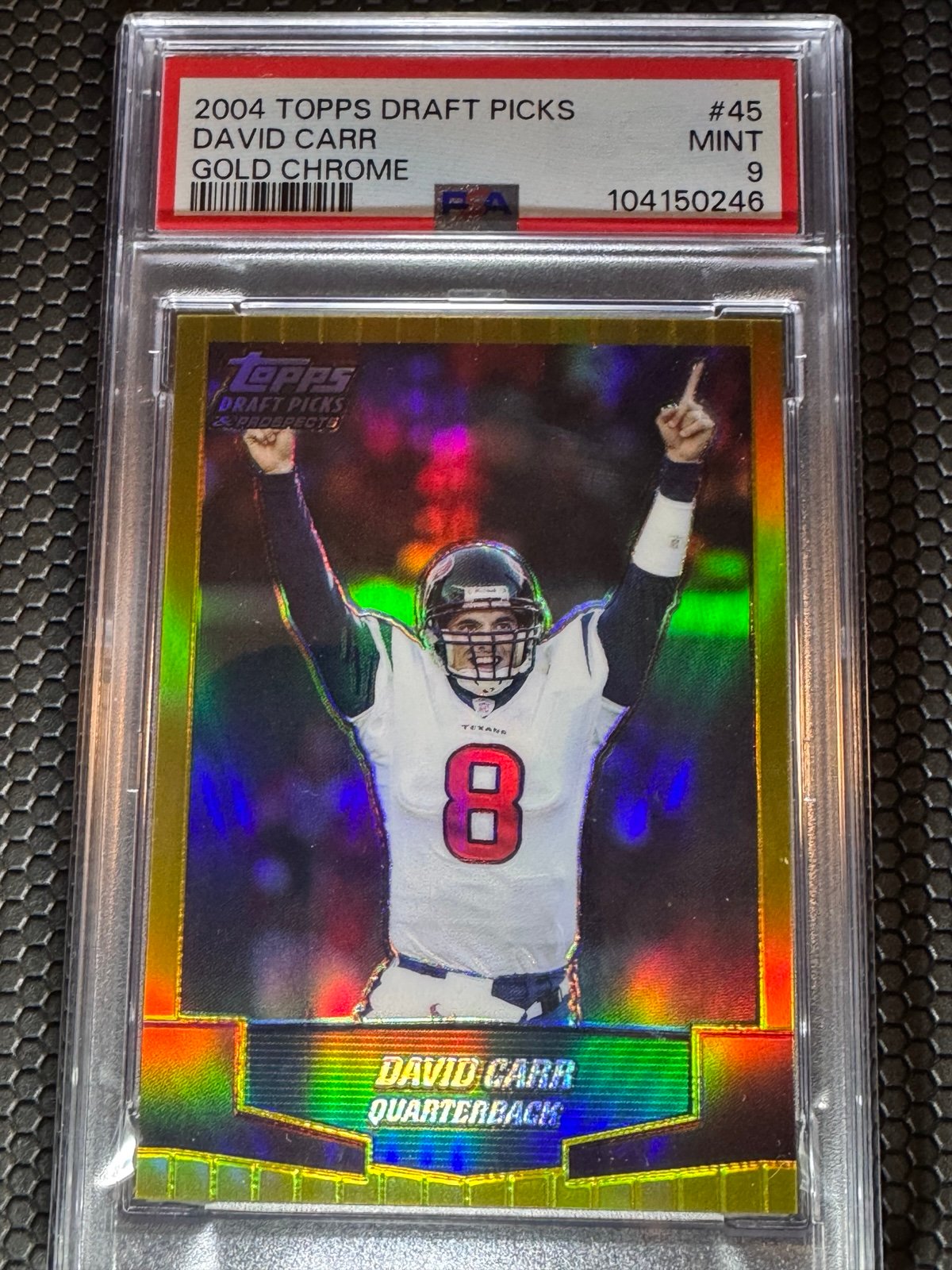 2004 TOPPS DRAFT PICKS & PROSPECTS #45 DAVID CARR GOLD CHROME PSA
