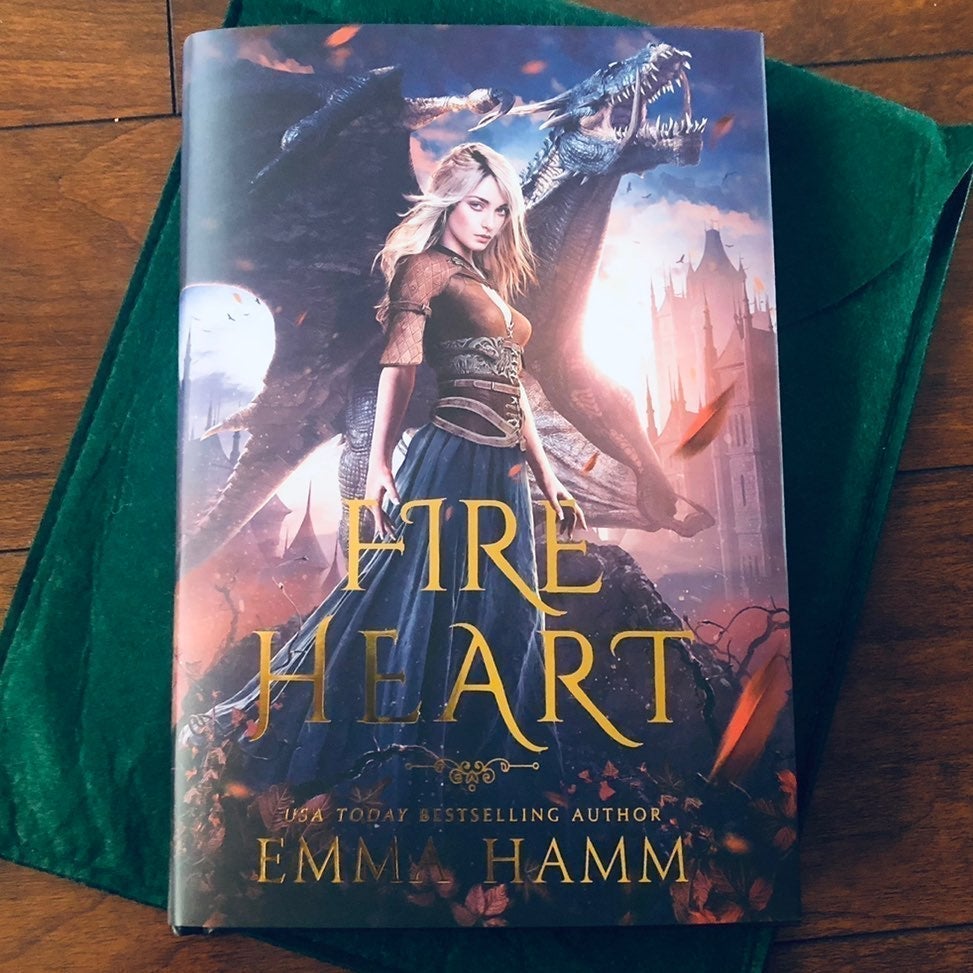 Bookish Box Adult Exclusive Deluxe Signed First Edition Fire Heart by Emma Hamm
