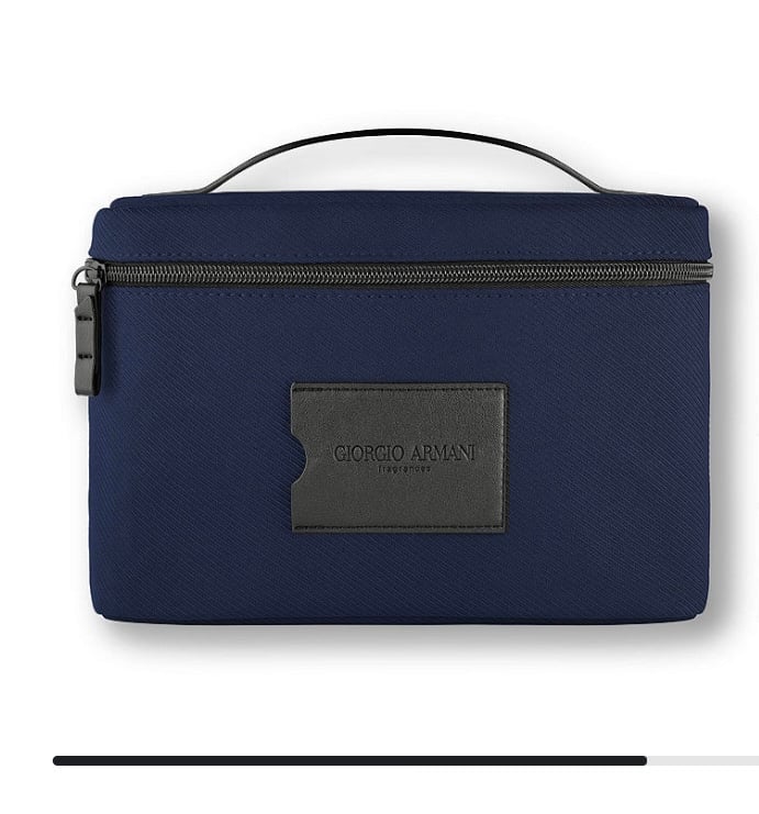 Men cosmetic beauty bag pouch only navy armani