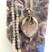 Sterling Silver 925 Modernist Rose Quartz & Amethyst Beaded Pendant Necklace