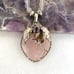 Sterling Silver 925 Modernist Rose Quartz & Amethyst Beaded Pendant Necklace