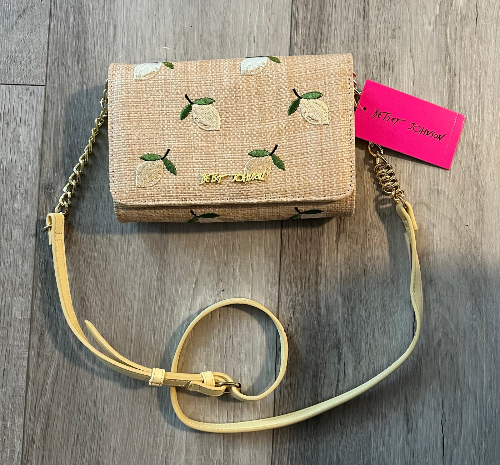 Viral Betsey Johnson Yellow Lemon Crossbody Bag