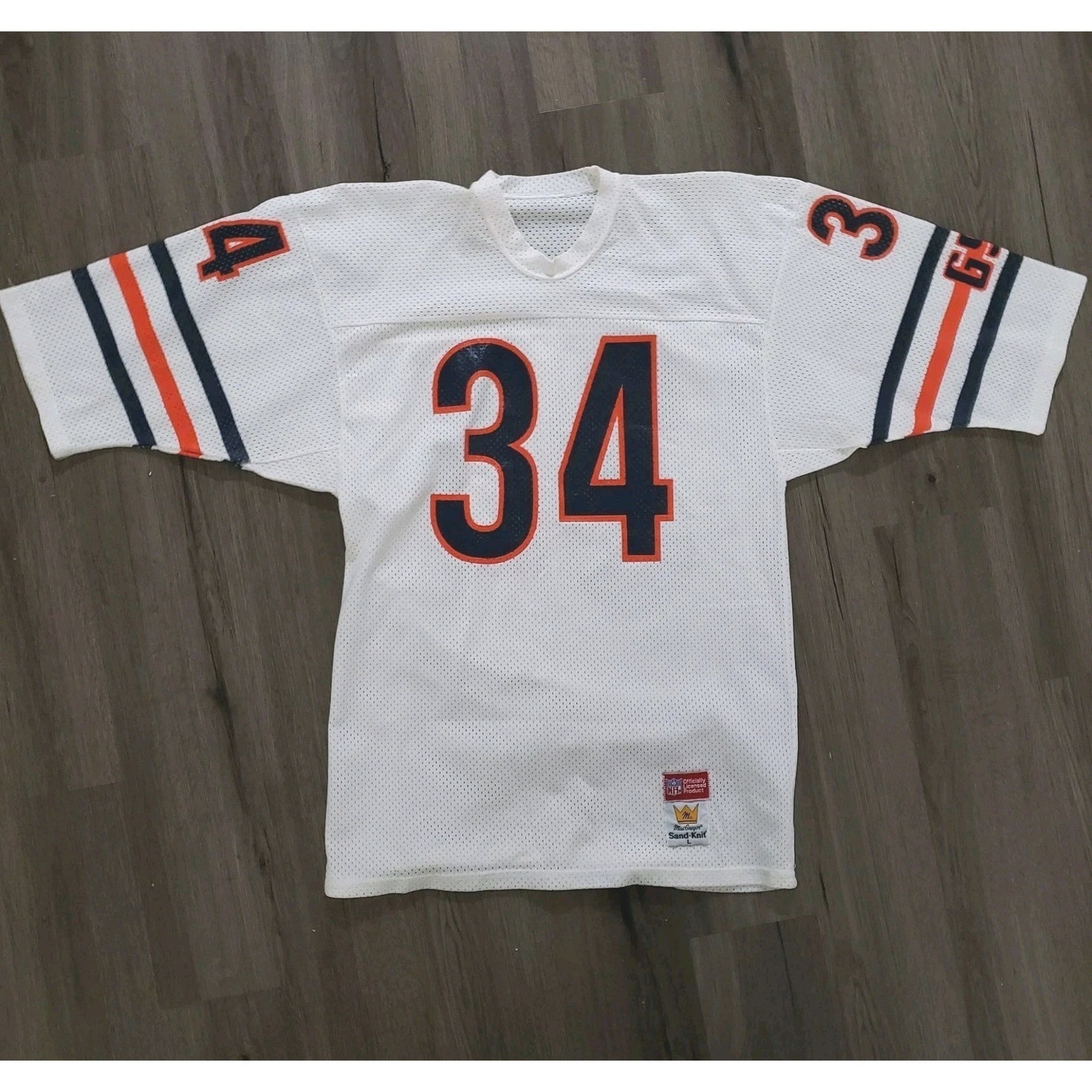 VTG Walter Payton Chicago Bears McGregor Sandknit Jersey Mens Sz L NFL Licensed