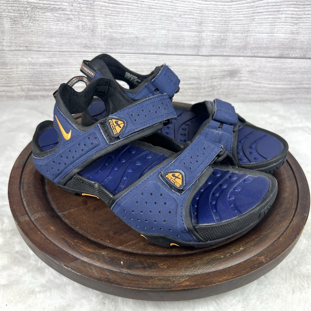 Nike Air ACG Vintage Y2K Deshutz Mens Blue Strappy Outdoor Sandals Size 7 Shoes