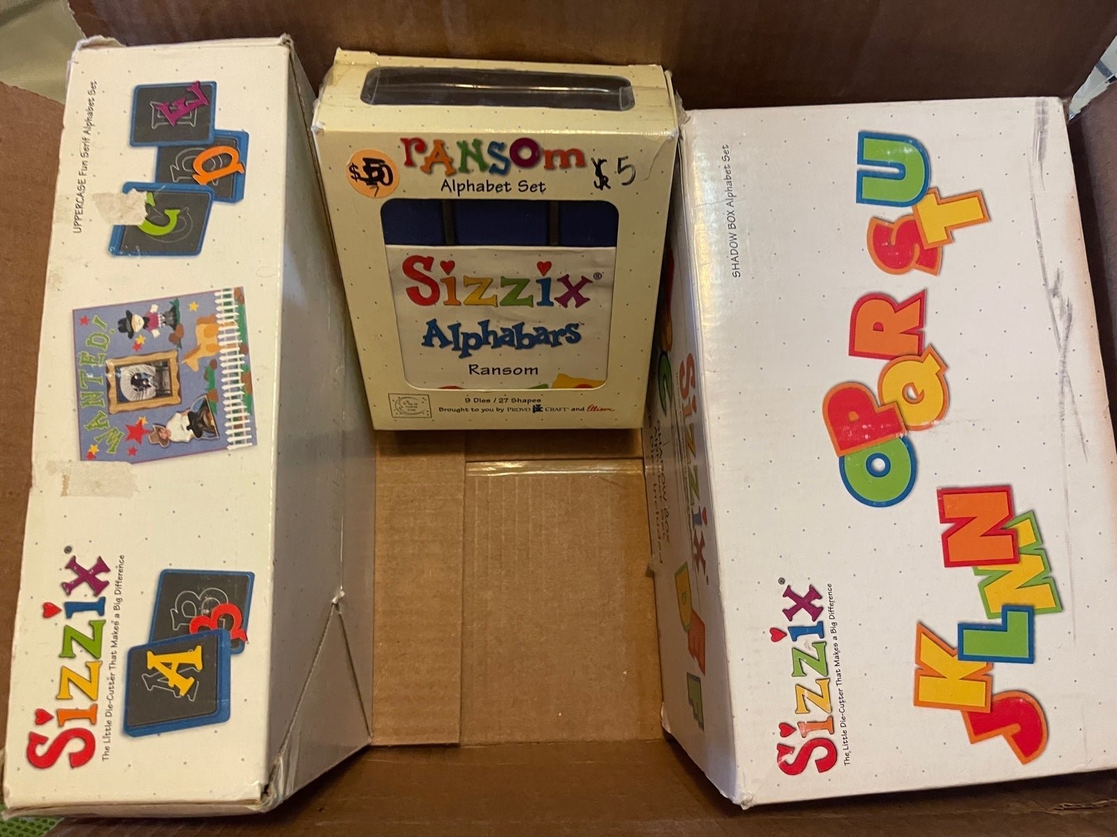 8 sizzix alphabets