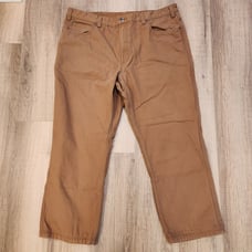 Duluth Trading Co. Pants Mens 44x30 Fire Hose Flannel Lined Work Pants Khaki