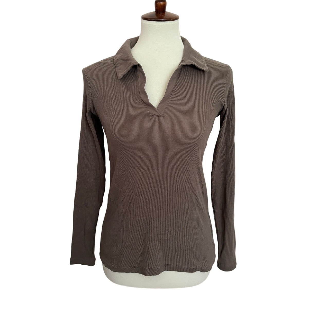 James Perse Popover Ribbed Polo
