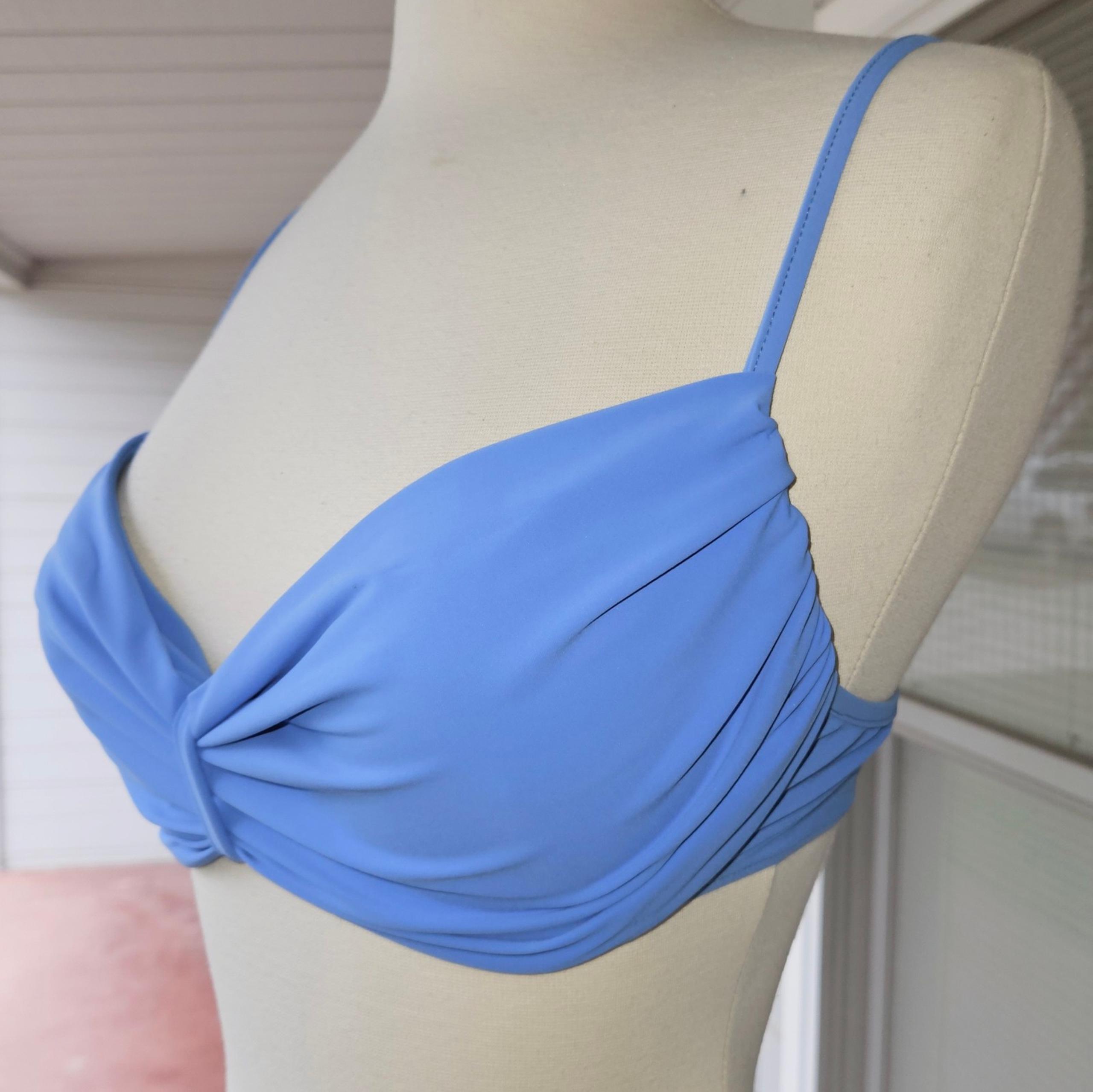 NWT Luxe Amore Push Up Underwire Bikini Top L Periwinkle Lavender Blue - Sauvage