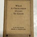 What ChurchMan Ought To Know ( 1939 ) Pamphlet