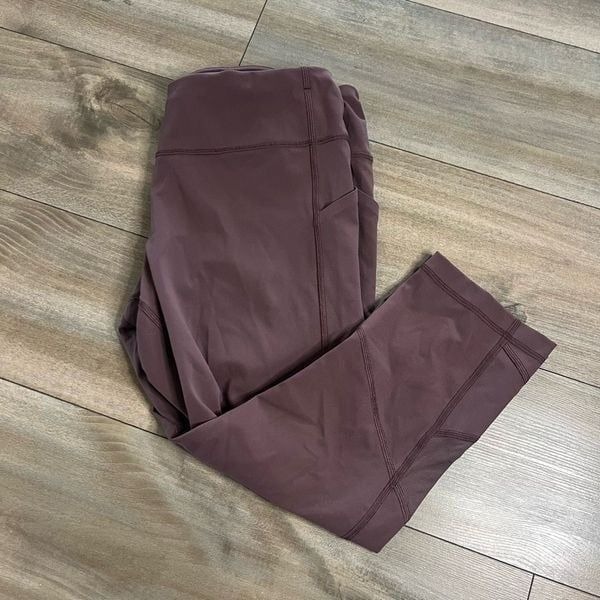 Lululemon Brown Cropped Athletic Leggings Women 14