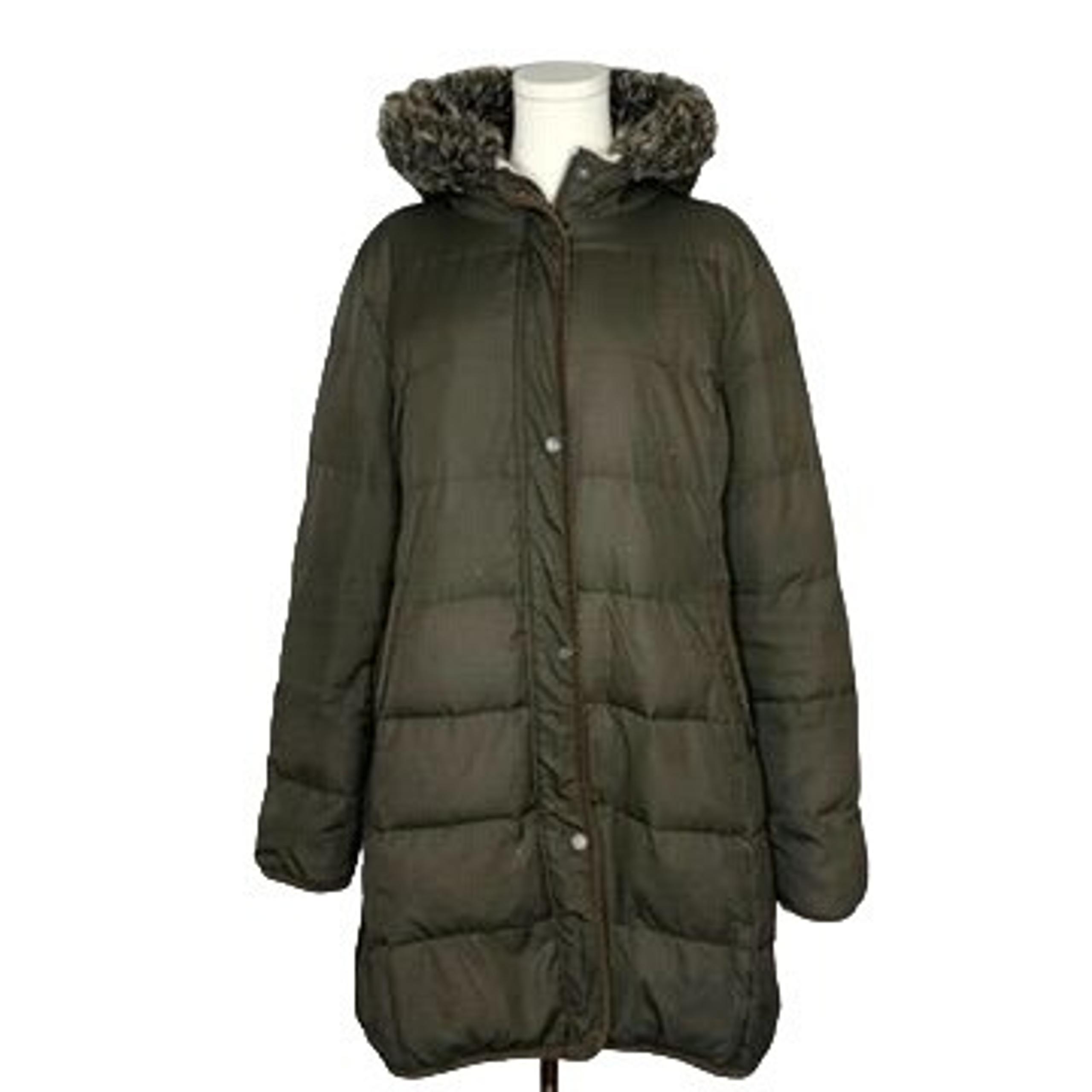Lauren Ralph Lauren Womens XL Green Parka Hooded Down Coat Gorpcore *read