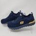 Skechers Work Shoes Womens 7.5 Blue Bulkin Balran Composite Toe Knit Sneakers