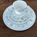 Royal Gallery Japan Set of 5 piece dining set blue flowers plates saucer cup