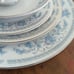 Royal Gallery Japan Set of 5 piece dining set blue flowers plates saucer cup