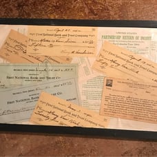 Vintage office framed pieces