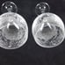 Set of 2 Pier 1 Eliza Crystal Water Goblet Etched Leaves 8 3/8 inches tall