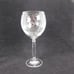 Set of 2 Pier 1 Eliza Crystal Water Goblet Etched Leaves 8 3/8 inches tall
