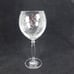 Set of 2 Pier 1 Eliza Crystal Water Goblet Etched Leaves 8 3/8 inches tall