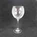 Set of 2 Pier 1 Eliza Crystal Water Goblet Etched Leaves 8 3/8 inches tall