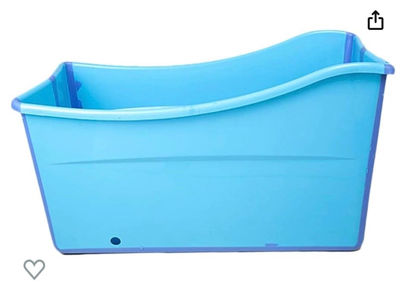 W WEYLAN TEC Large Foldable Bath Tub for Toddler, Twins, Adults