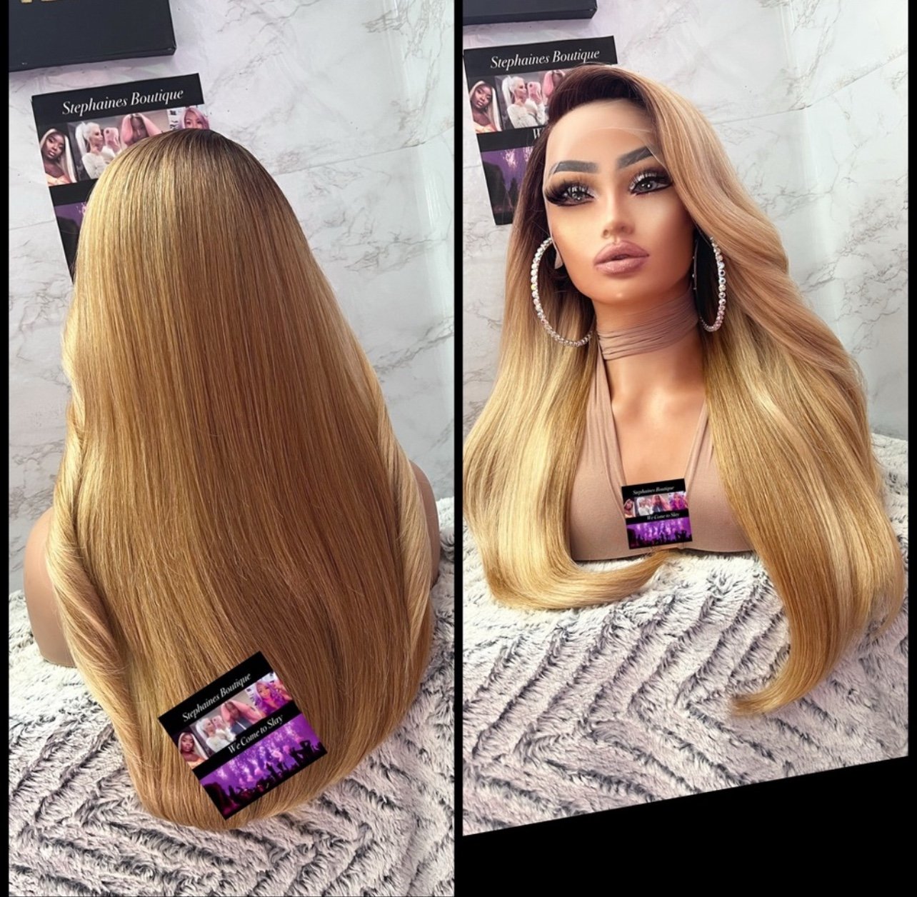 Human Hair Blended Lace Front Wig
